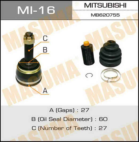 Masuma MI-16 CV joint MI16: Buy near me at 2407.PL in Poland at an Affordable price!