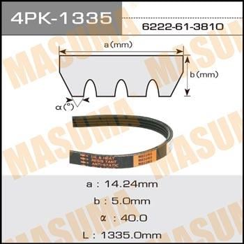 Masuma 4PK-1335 V-ribbed belt 4PK1335 4PK1335: Buy near me in Poland at 2407.PL - Good price!