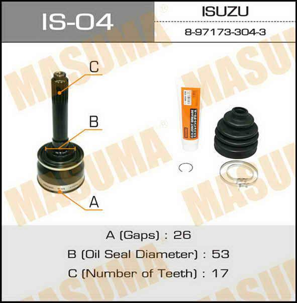 Masuma IS-04 Przegub homokinetyczny IS04: Dobra cena w Polsce na 2407.PL - Kup Teraz!