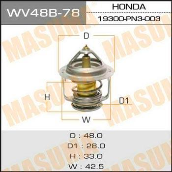 Masuma WV48B-78 Thermostat, coolant WV48B78: Buy near me in Poland at 2407.PL - Good price!