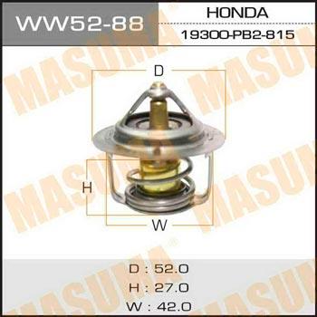 Masuma WW52-88 Thermostat, coolant WW5288: Buy near me in Poland at 2407.PL - Good price!
