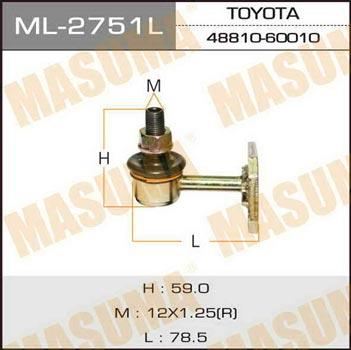 Masuma ML-2751L Rod/Strut, stabiliser ML2751L: Buy near me in Poland at 2407.PL - Good price!