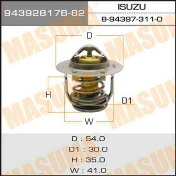 Masuma 94392817B-82 Termostat, środek chłodzący 94392817B82: Dobra cena w Polsce na 2407.PL - Kup Teraz!