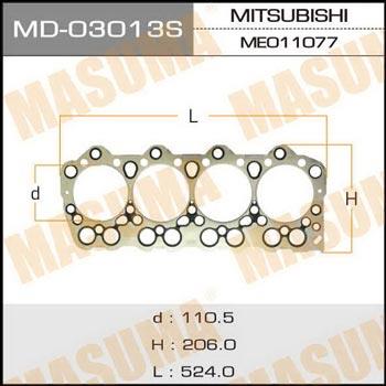 Masuma MD-03013S Gasket, cylinder head MD03013S: Buy near me at 2407.PL in Poland at an Affordable price!