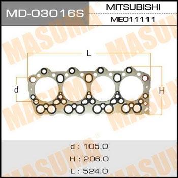 Masuma MD-03016S Gasket, cylinder head MD03016S: Buy near me in Poland at 2407.PL - Good price!