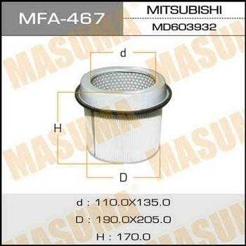 Masuma MFA-467 Luftfilter MFA467: Kaufen Sie zu einem guten Preis in Polen bei 2407.PL!