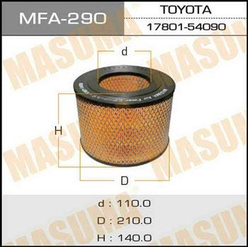 Masuma MFA-290 Air filter MFA290: Buy near me in Poland at 2407.PL - Good price!