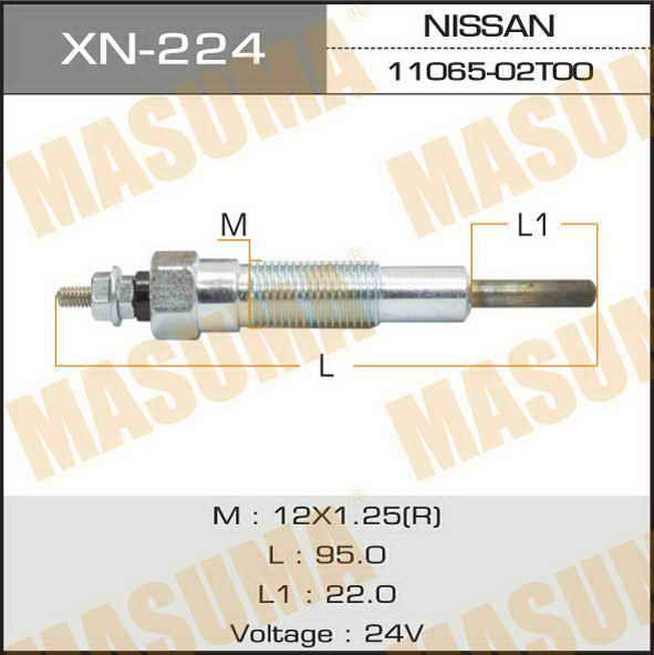 Masuma XN-224 Свеча накаливания XN224: Отличная цена - Купить в Польше на 2407.PL!