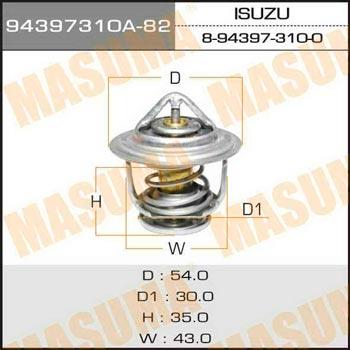 Masuma 94397310A-82 Thermostat, coolant 94397310A82: Buy near me in Poland at 2407.PL - Good price!