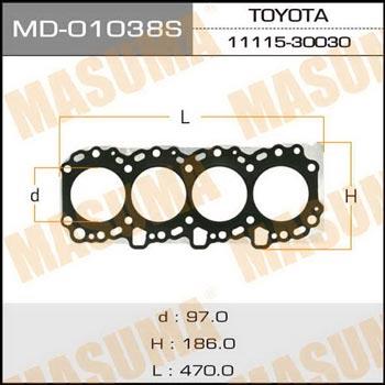 Masuma MD-01038S Gasket, cylinder head MD01038S: Buy near me in Poland at 2407.PL - Good price!