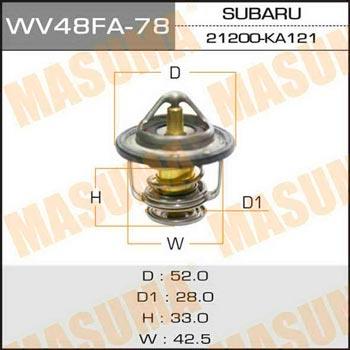 Masuma WV48FA-78 Thermostat, coolant WV48FA78: Buy near me at 2407.PL in Poland at an Affordable price!