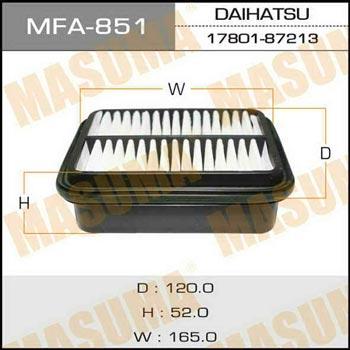 Masuma MFA-851 Повітряний фільтр MFA851: Приваблива ціна - Купити у Польщі на 2407.PL!