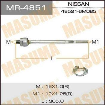 Masuma MR-4851 Inner Tie Rod MR4851: Buy near me in Poland at 2407.PL - Good price!