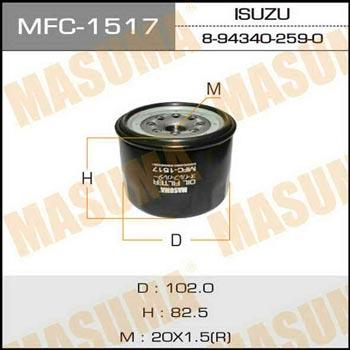 Masuma MFC-1517 Filtr oleju MFC1517: Dobra cena w Polsce na 2407.PL - Kup Teraz!