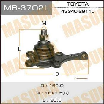 Masuma MB-3702L Опора шаровая MB3702L: Отличная цена - Купить в Польше на 2407.PL!