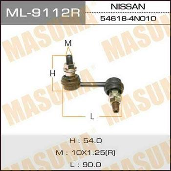 Masuma ML-9112R Rod/Strut, stabiliser ML9112R: Buy near me in Poland at 2407.PL - Good price!