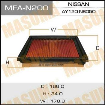 Masuma MFA-N200 Air filter MFAN200: Buy near me in Poland at 2407.PL - Good price!