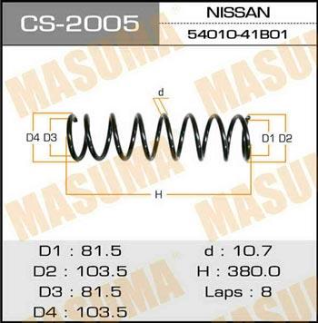 Masuma CS-2005 Suspension spring front CS2005: Buy near me in Poland at 2407.PL - Good price!