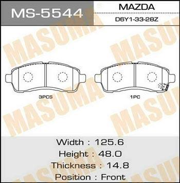 Masuma MS-5544 Brake shoe set MS5544: Buy near me in Poland at 2407.PL - Good price!