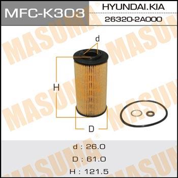 Masuma MFC-K303 Масляный фильтр MFCK303: Отличная цена - Купить в Польше на 2407.PL!