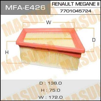 Masuma MFA-E426 Air filter MFAE426: Buy near me in Poland at 2407.PL - Good price!