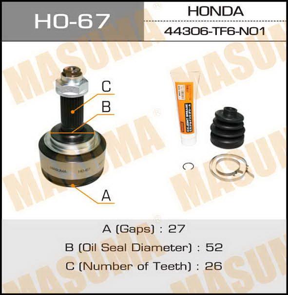 Masuma HO-67 Przegub homokinetyczny HO67: Dobra cena w Polsce na 2407.PL - Kup Teraz!
