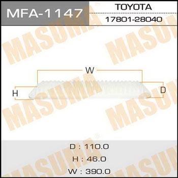 Masuma MFA-1147 Воздушный фильтр MFA1147: Отличная цена - Купить в Польше на 2407.PL!