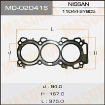 Masuma MD-02041S Gasket, cylinder head MD02041S: Buy near me in Poland at 2407.PL - Good price!