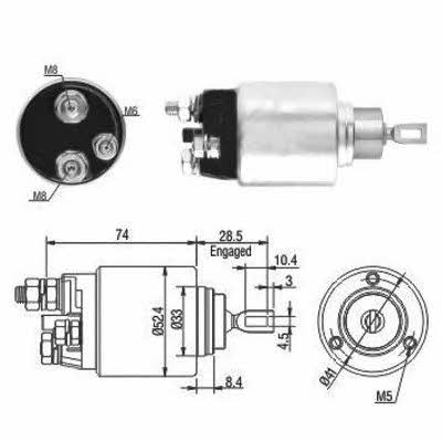 Meat&Doria 46034 Solenoid switch, starter 46034: Buy near me at 2407.PL in Poland at an Affordable price!