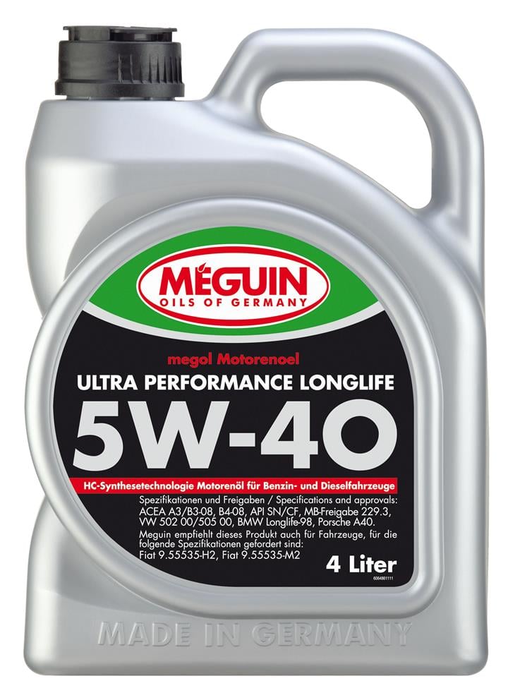 Meguin 6486 Engine oil Meguin Ultra Performance LongLife 5W-40, 4L 6486: Buy near me in Poland at 2407.PL - Good price!