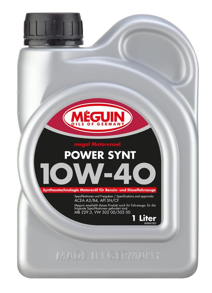 Meguin 4804 Engine oil Meguin Power Synt 10W-40, 1L 4804: Buy near me in Poland at 2407.PL - Good price!