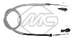 Metalcaucho 80435 Parking brake cable, right 80435: Buy near me in Poland at 2407.PL - Good price!
