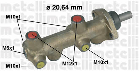 Metelli 05-0043 Brake Master Cylinder 050043: Buy near me in Poland at 2407.PL - Good price!