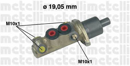 Metelli 05-0191 Brake Master Cylinder 050191: Buy near me in Poland at 2407.PL - Good price!