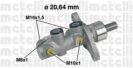 Metelli 05-0346 Brake Master Cylinder 050346: Buy near me in Poland at 2407.PL - Good price!