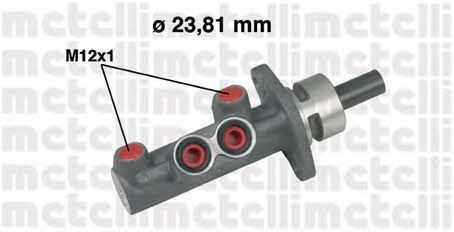 Metelli 05-0488 Brake Master Cylinder 050488: Buy near me in Poland at 2407.PL - Good price!