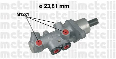 Metelli 05-0536 Brake Master Cylinder 050536: Buy near me in Poland at 2407.PL - Good price!