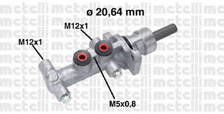 Metelli 05-0768 Brake Master Cylinder 050768: Buy near me in Poland at 2407.PL - Good price!