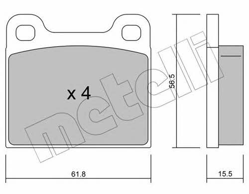 Metelli 22-0003-4 Тормозные колодки дисковые, комплект 2200034: Отличная цена - Купить в Польше на 2407.PL!