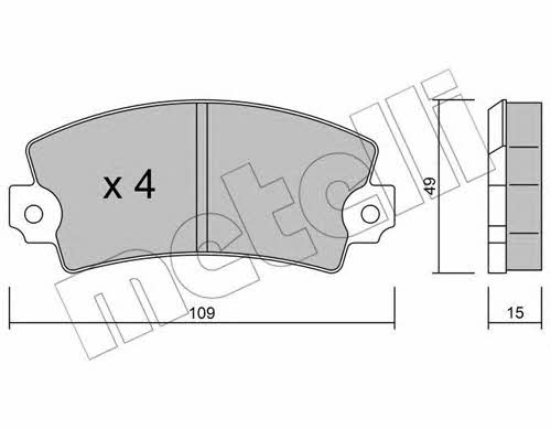 Metelli 22-0005-2 Тормозные колодки дисковые, комплект 2200052: Отличная цена - Купить в Польше на 2407.PL!