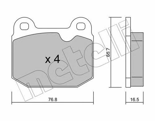Metelli 22-0013-1 Brake Pad Set, disc brake 2200131: Buy near me in Poland at 2407.PL - Good price!