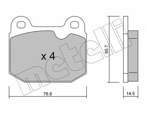Metelli 22-0013-3 Brake Pad Set, disc brake 2200133: Buy near me in Poland at 2407.PL - Good price!
