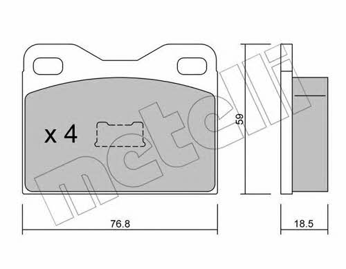 Metelli 22-0015-2 Brake Pad Set, disc brake 2200152: Buy near me in Poland at 2407.PL - Good price!