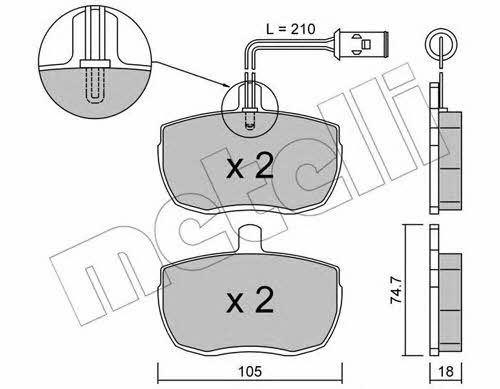 Metelli 22-0016-2 Scheibenbremsbeläge, Set 2200162: Kaufen Sie zu einem guten Preis in Polen bei 2407.PL!