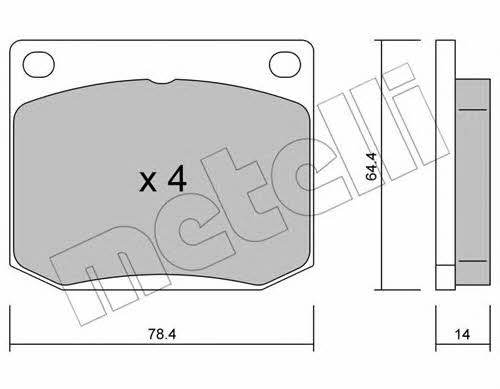 Metelli 22-0018-1 Brake Pad Set, disc brake 2200181: Buy near me in Poland at 2407.PL - Good price!