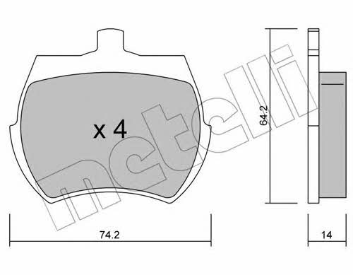 Metelli 22-0019-0 Brake Pad Set, disc brake 2200190: Buy near me in Poland at 2407.PL - Good price!