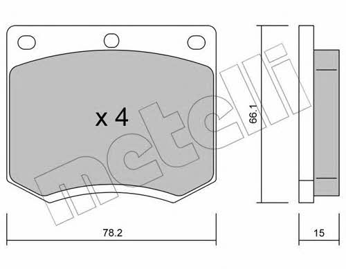 Metelli 22-0023-0 Brake Pad Set, disc brake 2200230: Buy near me in Poland at 2407.PL - Good price!