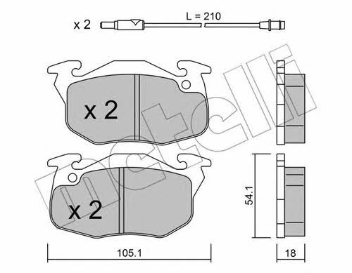 Metelli 22-0037-0 Brake Pad Set, disc brake 2200370: Buy near me in Poland at 2407.PL - Good price!