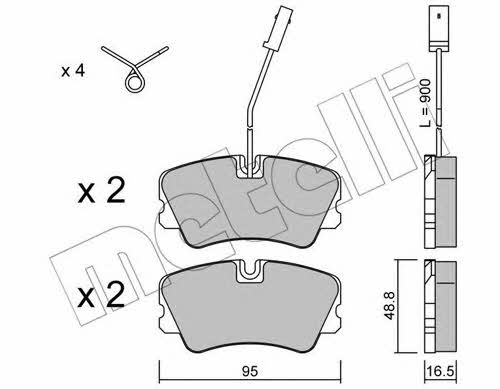 Metelli 22-0065-1 Brake Pad Set, disc brake 2200651: Buy near me in Poland at 2407.PL - Good price!