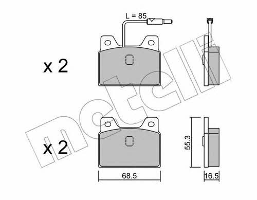 Metelli 22-0084-0 Brake Pad Set, disc brake 2200840: Buy near me in Poland at 2407.PL - Good price!